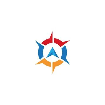 Compass Logo Template vector icon 库存插图