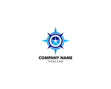 Compass logo template vector icon illustration design Stock Illustration