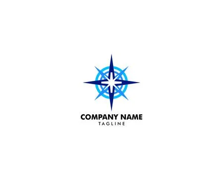 Compass logo template vector icon illustration design Stock Illustration
