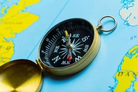 Compass on map background travel 写真素材