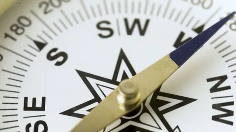 Compass on the map Stock Footage 76712647