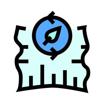 Compass on map indicating direction for navigation Stock Illustration