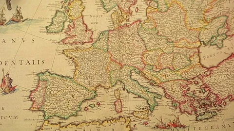 Compass Map Zoom Stock Footage 81191711