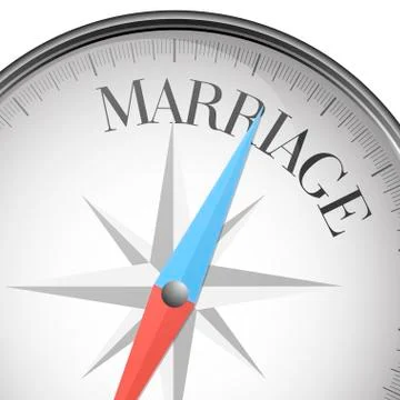 Compass marriage 스톡 일러스트