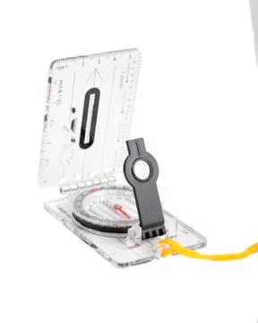 Compass with measuring ruler Stock Photos