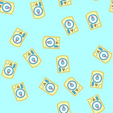 Compass mountaineering adventure vector seamless pattern 스톡 일러스트