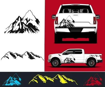 Compass with mountains and Compass Star Vector Stock-Illustration