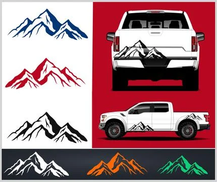 Compass with mountains and Compass Star Vector Stock-Illustration