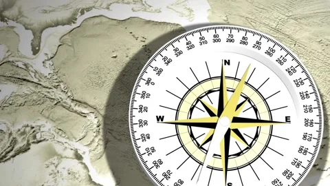 Compass with nautical background. Illustration Modern Compass Background. Stock Footage 257872721