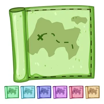 Compass nautical map cartoon vector graphic イラスト素材