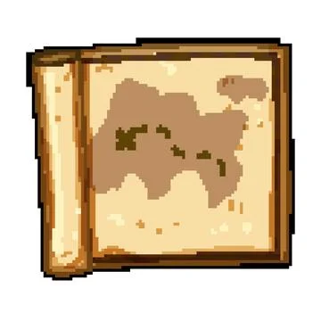 Compass nautical map pixel art vector illustration Stock Illustration