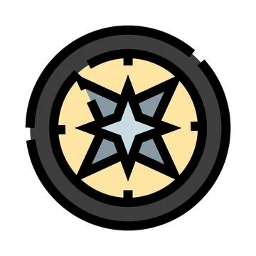 Compass navigating direction and wayfinding travel icon Stock Illustration