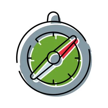 Compass navigating direction finding travel exploration icon Stock Illustration