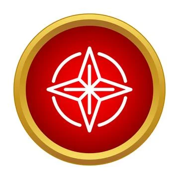 Compass navigating location sign finding direction symbol Stock Illustration