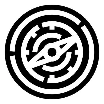 Compass navigating mental maze for problem solving Illustrazione stock