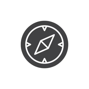 Compass, navigation icon vector, filled flat sign, solid pictogram 스톡 일러스트