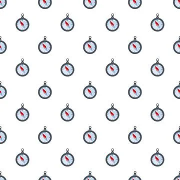 Compass navigation pattern repeating for journey and adventure Illustrazione stock