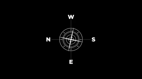 Compass navigation silhouette map direction animation Stock Footage 321299044