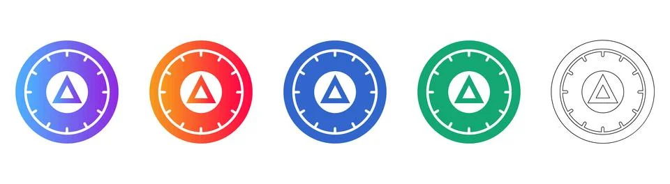 Compass Navigation Tool Icon Set Stock-Illustration