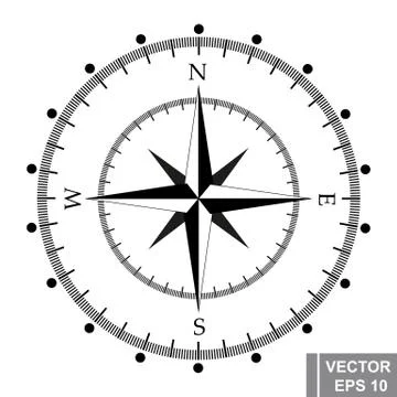 Compass. navigation. Way. The black. The icon. For your design. イラスト素材