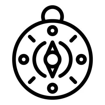 Compass with needle pointing north for navigation and orientation Stock Illustration