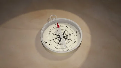 A Compass Needle Points North Stock Footage 50223587