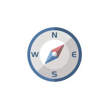 Compass north east direction. Flat icon. Isolated weather vector illustration Stock Illustration