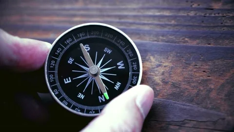 Compass on the old wooden background. compass on wood background concept fo.. Stock Footage 257871894