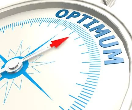 Compass with optimum word Stock Illustration