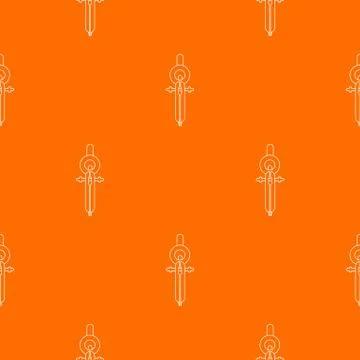Compass pattern orange Illustrazione stock