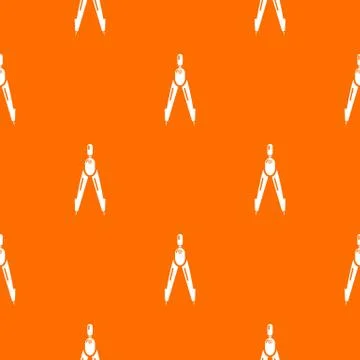 Compass pattern orange Stock Illustration