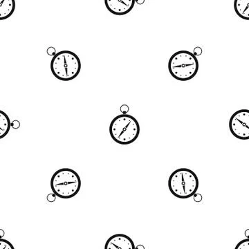 Compass pattern seamless black Illustrazione stock