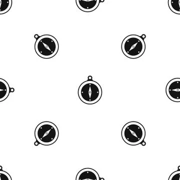 Compass pattern seamless black Illustrazione stock