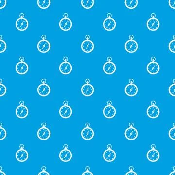 Compass pattern seamless blue Stock Illustration