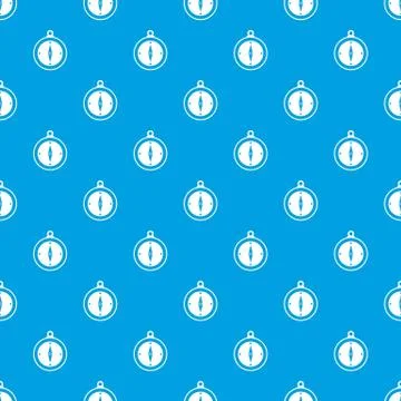 Compass pattern seamless blue Stock Illustration