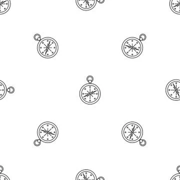 Compass pattern seamless vector Stock Illustration
