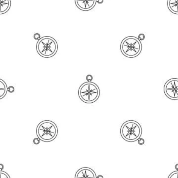 Compass pattern seamless vector Stock Illustration