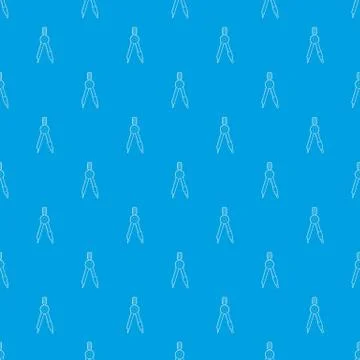 Compass pattern vector seamless blue Stock Illustration