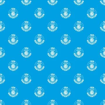 Compass pattern vector seamless blue Illustrazione stock