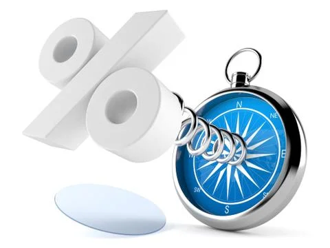 Compass with percent symbol Stock-Illustration