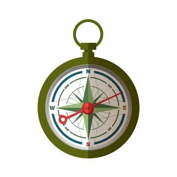 The compass pointing on East Stock Illustration