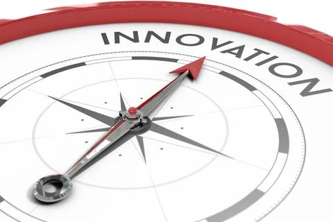 Compass pointing to innoavtion Stock Illustration