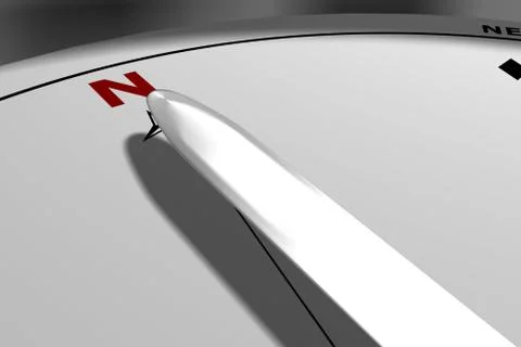 Compass Pointing North Stock Photos
