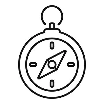 Compass pointing north showing direction for navigation Stock Illustration