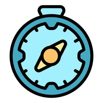 Compass pointing north showing direction to go Stock Illustration