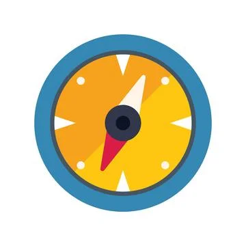 Compass pointing north showing direction to take Stock Illustration