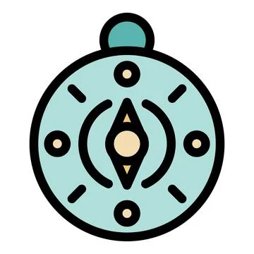 Compass pointing north showing the direction to follow Stock Illustration