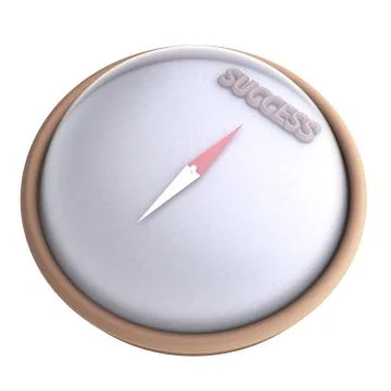 Compass pointing to success Stock Photos