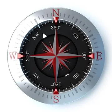 Compass red Stock Illustration