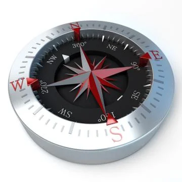 Compass red Illustrazione stock